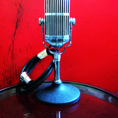 Vintage RARE 1950's American D9A / D9AT dual dynamic cardioid microphone chrome w Belden cable D8T D4T D6T image 6