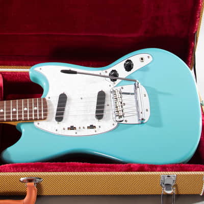 1997 Fender Japan CIJ MG66-66 ’66 Mustang Reissue California Blue w/ Tweed HSC image 1