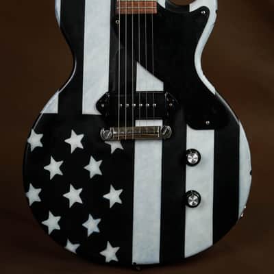Gibson Les Paul Jr Green Day THE Black American Flag Owned by Billie Joe Armstrong image 1