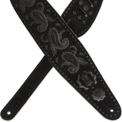 Levy's PMS44T03 Suede Guitar Strap - Black image 2