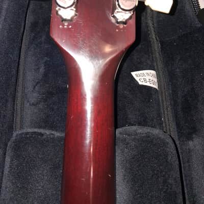 Made in Japan 70's by Matsumoku REFURBISHED MODIFIED AND REFRETTED Westminster SG walnut with UK Monty's Guitars wiring kit image 10