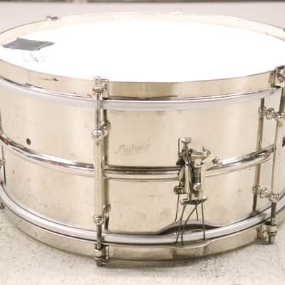 Ludwig Pioneer 6.5X14" NOB 2pc 6 Lug Snare Drum Vintage 1920's image 1
