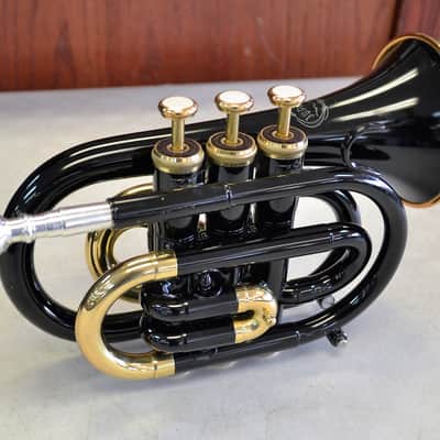 Jupiter JPT-416 Pocket Trumpet (Black Lacquer) with Mouthpiece and Carry Case image 6