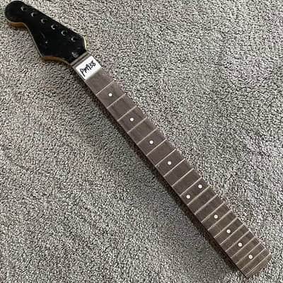 Black Left Handed Strat Style Guitar Neck, Rosewood 22 Frets Fingerboard image 1