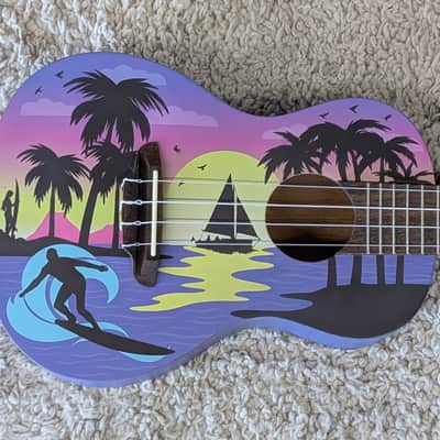 Luna Kauwela Summer Soprano size Ukulele with Custom Graphics - Prototype image 3