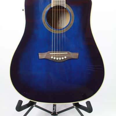 Eko Guitar NXT Series Dreadnouth Cutaway Acoustic Electric Guitar - Blue Sunburst 06217007 image 1