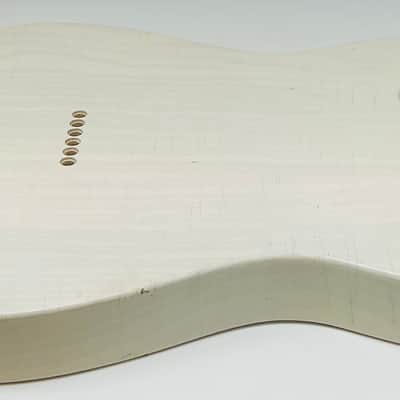 4lbs 5oz BloomDoom Nitro Lacquer Aged Relic White Blonde T-Style Vintage Guitar Body image 8