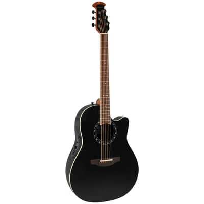 2771AX 5 G E-Acoustic Guitar Standard Balladeer Deep Contour Cutaway Black Ovation image 3