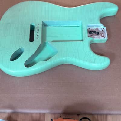 1873g Kohlin Guitars S-Type Roasted Pine replacement body Aged Nitro Relic Vintage Surf Green Made in Sweden image 5