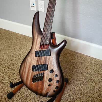Ibanez SRC6MS-BLL Bass Workshop Multi-Scale Soundgear 2023 - Present - Black Stained Burst Low Gloss image 1
