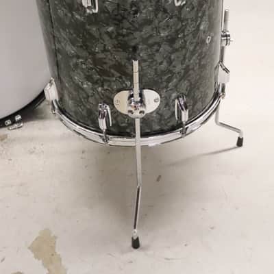 Rogers Holiday 3pc Drum Set Kit Vintage 1960's 22/13/16" Black Diamond Pearl image 19