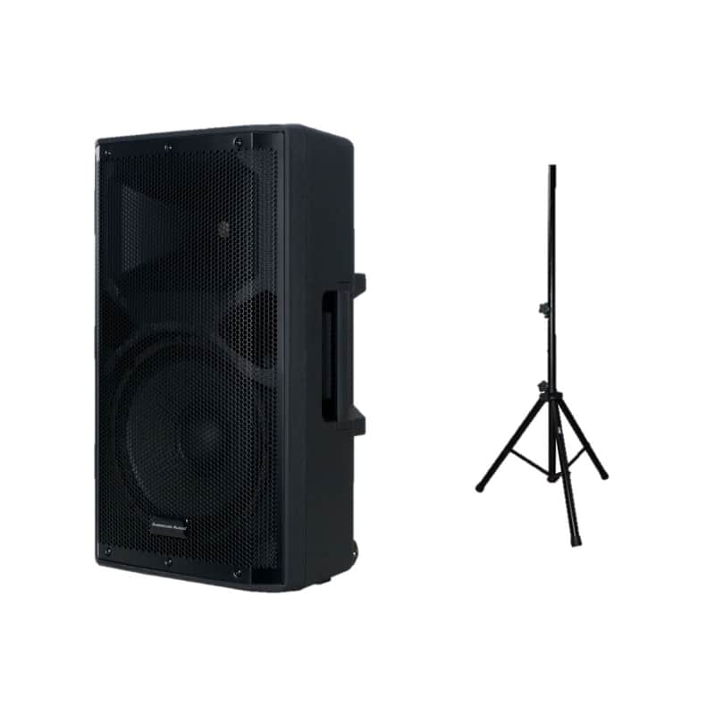 Set of 1x American Audio APX 12 GO 12" Battery-Powered BT Speaker w/ Speaker Stand image 1