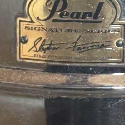 Pearl SF1465 14x6.5" Steve Ferrone Signature Brass Snare Drum with Brass Hardware 2000s - Black Nickel Over Brass image 2