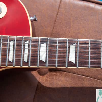1999 Epiphone by Gibson LPS-80 '58 Reissue Style Les Paul Standard -w Open Book Headstock - Heritage Cherry Sunburst - Made in Japan! Pro Set Up w Perfect Frets/Action/Intonation image 13