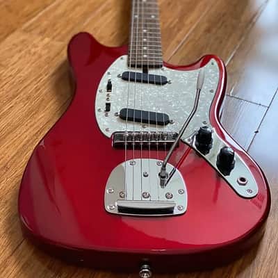 K-ON! Japan Original Brand Azusa Nakano Mustang Old Candy Apple Red w/ Matching Headstock image 1
