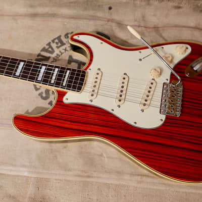Fender Japan Zebrawood Custom Stratocaster ST68-HO 2002 - Translucent Red image 14