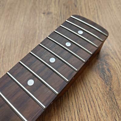 Stratocaster Compatible Roasted Flame Maple and Rosewood Pro Guitar Neck Satin image 7