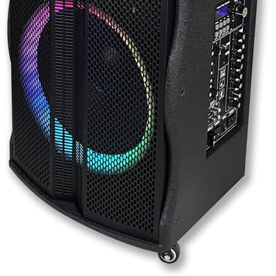 Portable Rechargeable Karaoke Party Speaker w/ Lights & Wireless Microphones image 6