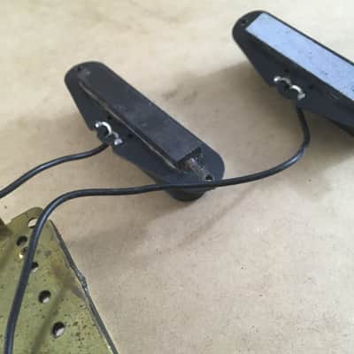 Rare Vintage Complete HSS Strat Pickup Set Natural Relic Humbucker Ceramic Pups MIJ Style image 9