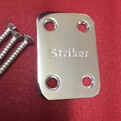 1984-85 Kramer Striker CHROME Neck Plate Original w/Bolts Super Clean image 4