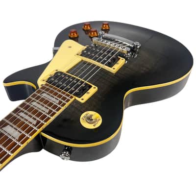 2000 Epiphone 7-String Les Paul - Transparent Black image 5