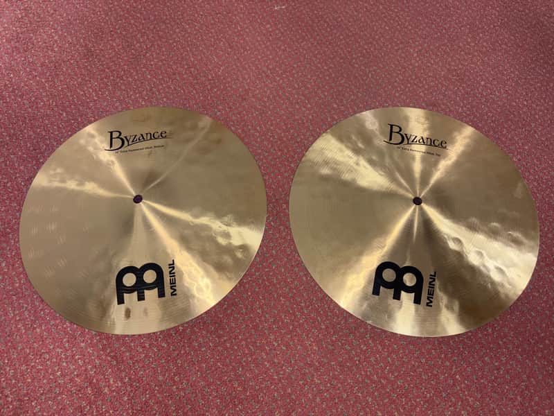 Meinl Byzance Traditional Extra Hammered Hi Hat Cymbals 14" image 1