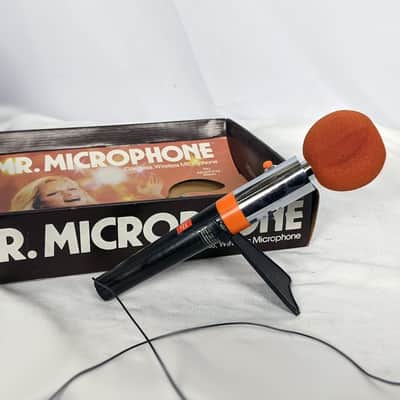 Vintage 1980 Mr. Microphone #1283 Ronco Wireless Mic in Original Box w/ Stand image 8