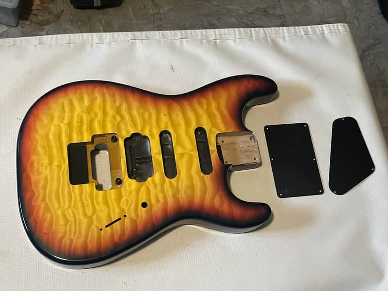 2010 MIJ Charvel San Dimas Wild Card #5 Lava Molten Crust Guitar Body Floyd Ready image 1