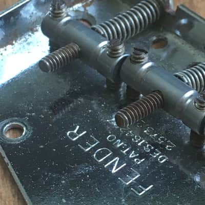 Vintage 1960s Fender USA Tele Ashtray 3 Saddle Guitar Bridge Plate Natural Relic image 12