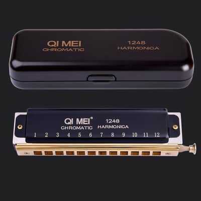 Performance Competition 12 Hole 48 Tone Chromatic Harmonica Wind Instrument image 3
