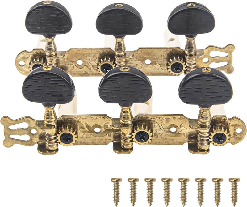 1Set Classical Guitar String Tuning Keys Pegs Guitar Machine Heads Tuning Key Pegs 3+3 Tuners(L&R) Compatible with Classical Guitar image 1