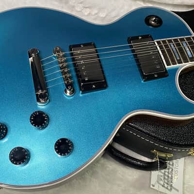 NEW! Gibson Les Paul Custom Axcess - One Of A Kind - ABSOLUTELY KILLER Flame Underneath Ice Blue Sparkle Finish! Only 7.5 lbs - Stinger Headstock - Authorized Dealer - G07381 image 5