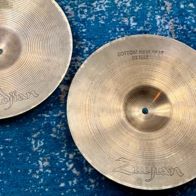 EARLY THIN 13” Zildjian A NEW BEAT Hihats 762g 1116g image 7