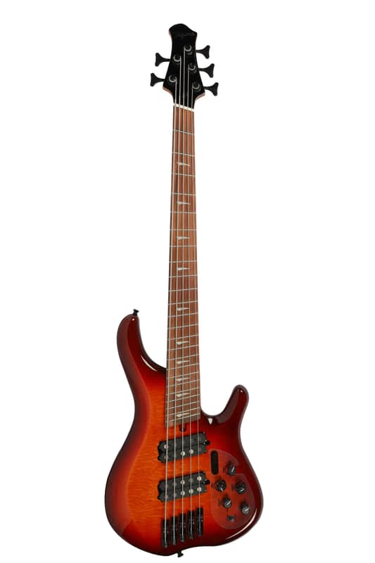 Tagima Rapture 5 MDoubles UQ Muli-Scale 5 String Bass 2026 - Fire Burst image 1