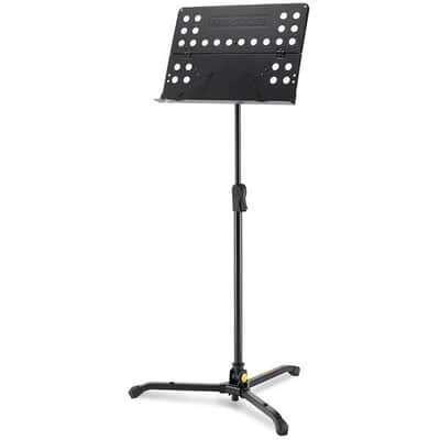 Hercules Orchestra Stand, Perforated Folding Desk with Swivel Legs - BS311B image 2