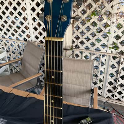 Johnson JG-610-BL Player Series Dreadnought Acoustic - Blue Burst image 6