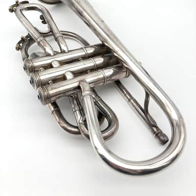 1921/2 Silver Couturier “Conical Bore” Bb/A Cornet image 7