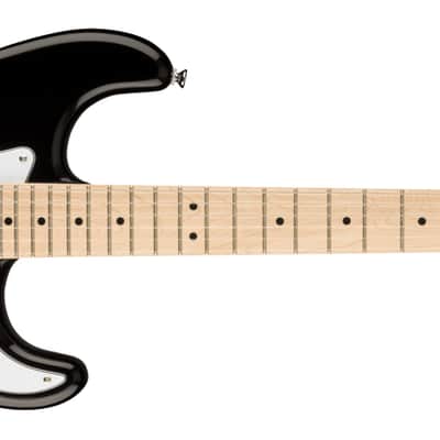 Squier Affinity Series Stratocaster - Maple Fingerboard - White Pickguard - Black image 2