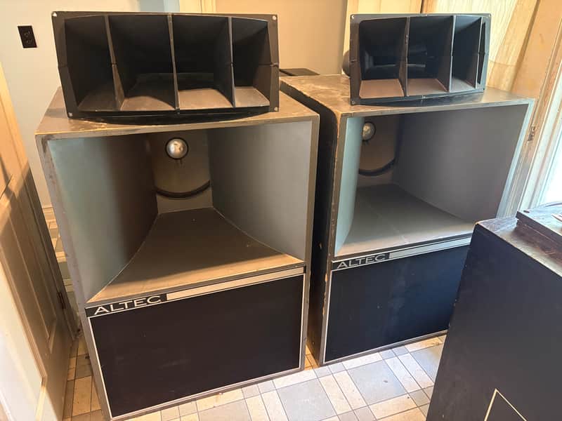 1960’s Altec Lansing A7 Voice of the Theater VOTT Vintage Original Gray 15” Speaker Cabinets image 1