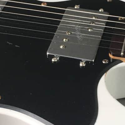 Vintage Custom USA Made Semi-Hollow TL72 Thinline Tele Chambered F Hole Relic White Fender Wide Ranges 6.6 Lb HSC image 7