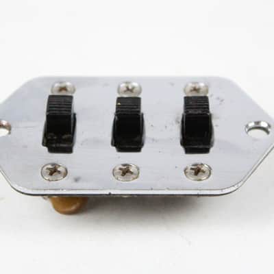1960s Vintage Fender Jaguar Pickup Selector Switches Control Plate Chrome USA 1960's Pre-CBS image 2