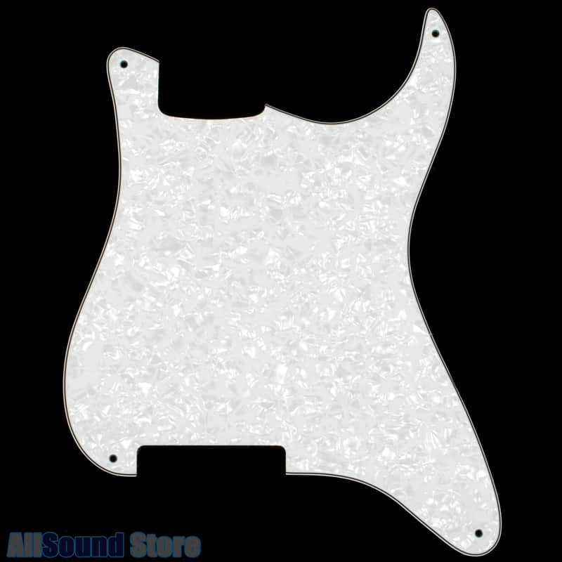 BLANK Pickguard for Fender® Stratocaster® Strat® + Foil Shielding - White Pearloid image 1