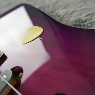 Tokai Floyd Rose - Purple Fade Sharkfin Guitar HSS L. White Pickups image 8