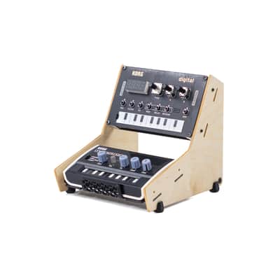3DWaves 2 Tier Stands For The Korg NTS-1 Nu:Tekt Digital Synthesizer (Wood) image 4