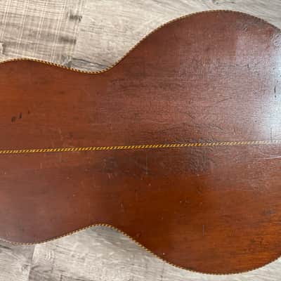 Antique 1920s Parlor Guitar Oscar Schmidt George Washburn Regal Supertone Walnut image 19