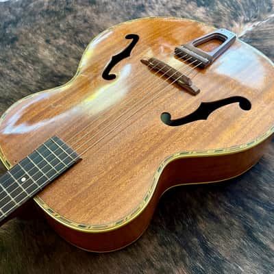 1940 Harmony H1406 Patrician Acoustic Archtop Guitar with Case image 8