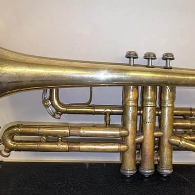 CG Conn Perfected Wonder Cornet 1907 W/ Original Case PLAYER image 2