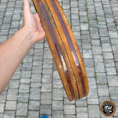 Ludwig 1-Ply Solid Maple Bassdrum Hoops 24" Walnut Cortex image 14