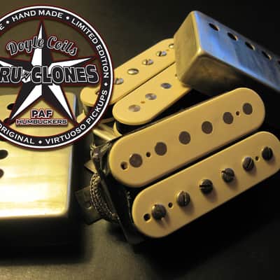 Doyle Coils Aged Nickel Silver PAF Humbucker Covers Set of 2 ~  Vintage Relic'd REAL Nickel Silver image 17