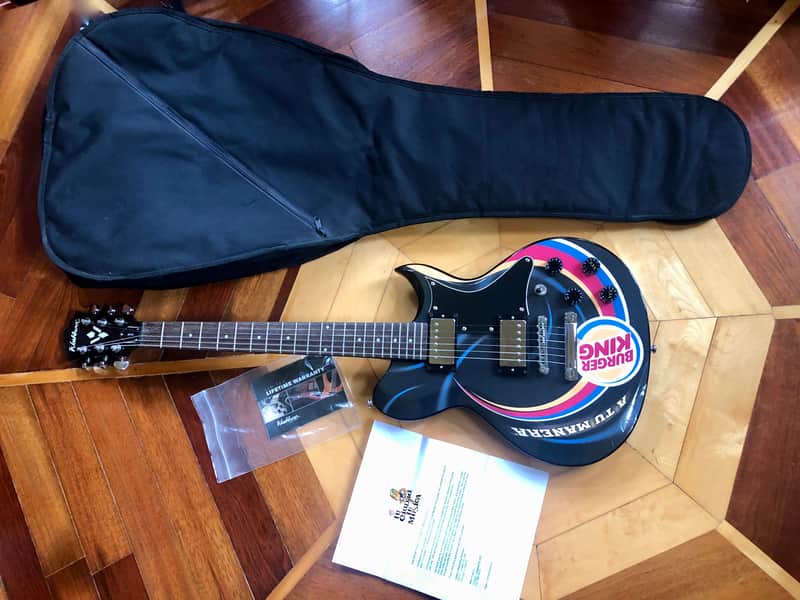 RARE CUSTOM MADE #1 of 12 Made Washburn WI-64 Burger King Solid Electric Guitar w/ Kases Gig Bag  CASE image 1